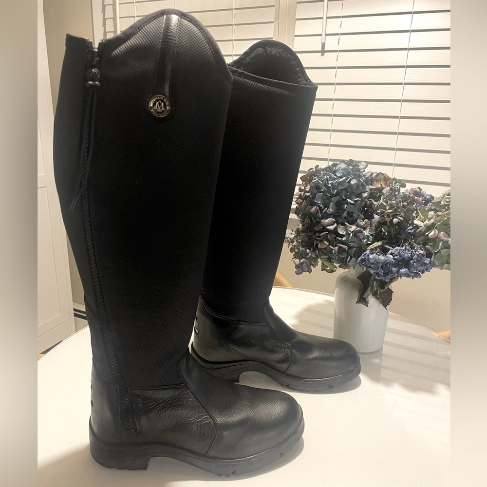 MOUNTAIN HORSE INSULATED LEATHER WINTER ACTIVE RIDER BLACK RIDING BOOTS 9